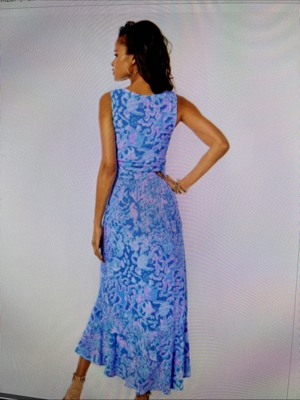 Lilly Pulitzer size M excellent condition Moana Faux Wrap dress Boca Blue - Picture 3 of 7